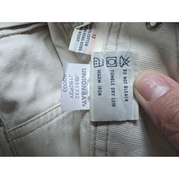 UnionBay Khaki Tan Modest Skirt Size 12 Side Slit Straight Juniors - Picture 7 of 7